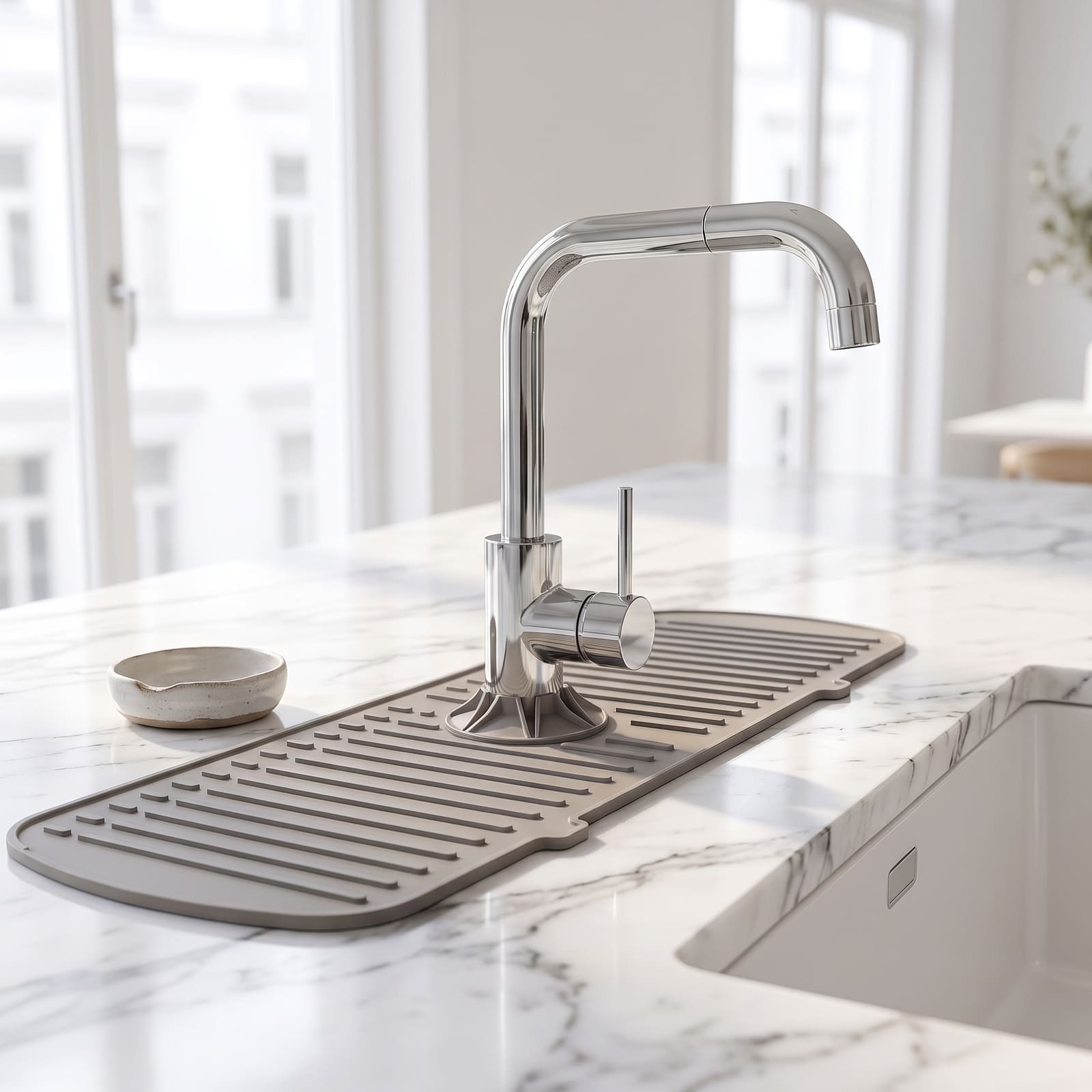 Silicone sink splash guard